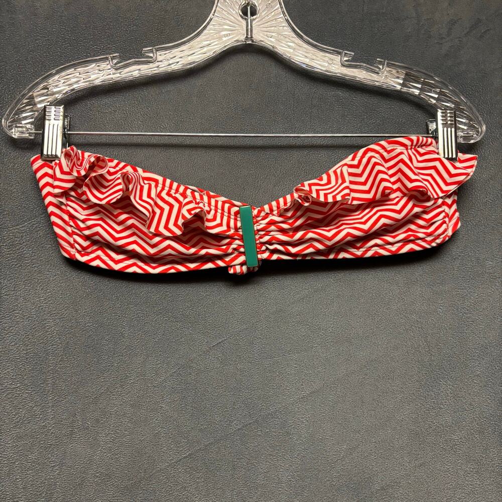 Xhilaration Strapless Bikini Top Womens Medium Sjkirted Geometric Shapes Tie Sea